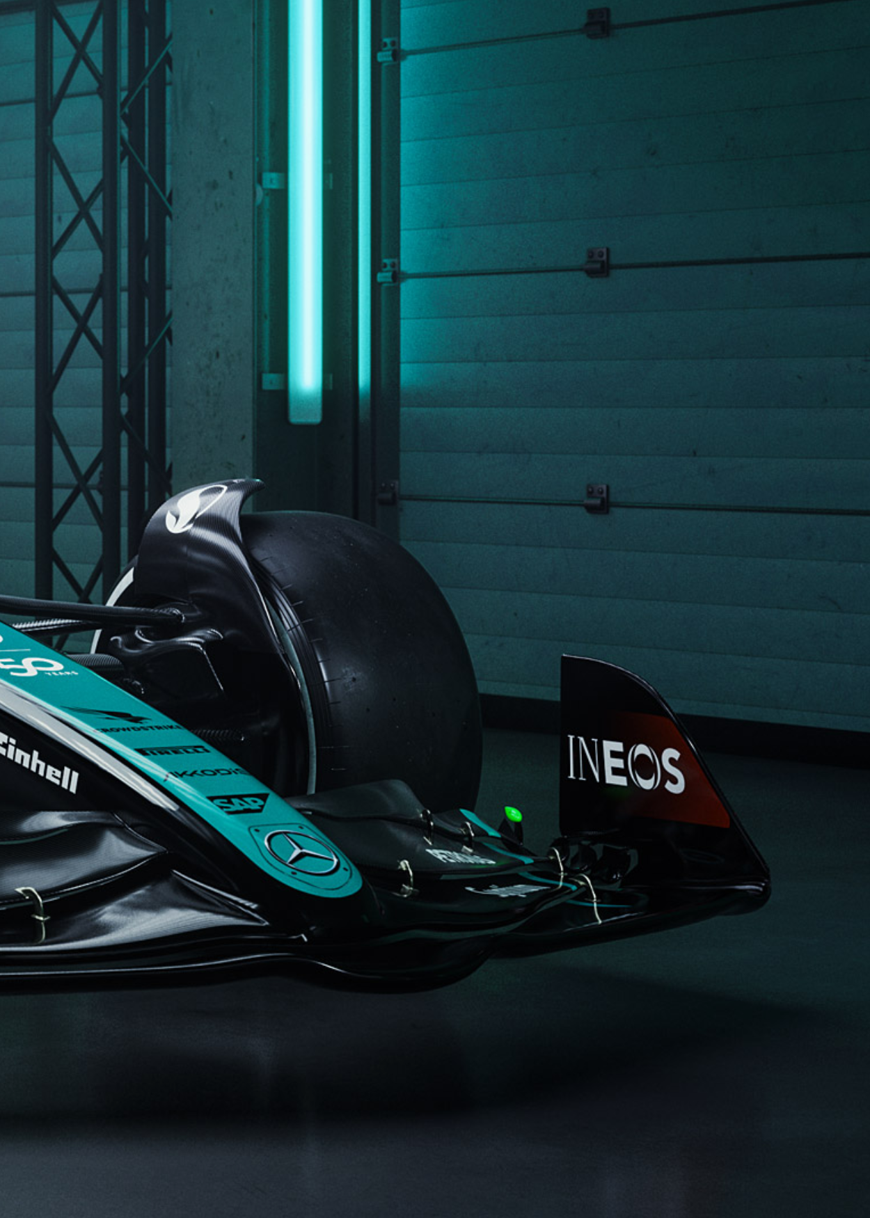 Mercedes Formula 1 Racing Car Poster | 3-Piece Wall Art | Lewis Hamilton | Triple Panel | Motorsport Decor | Home Office Decor