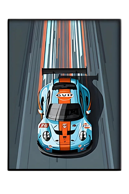 Porsche 911 | Gulf Oil | Vintage Le Mans Style