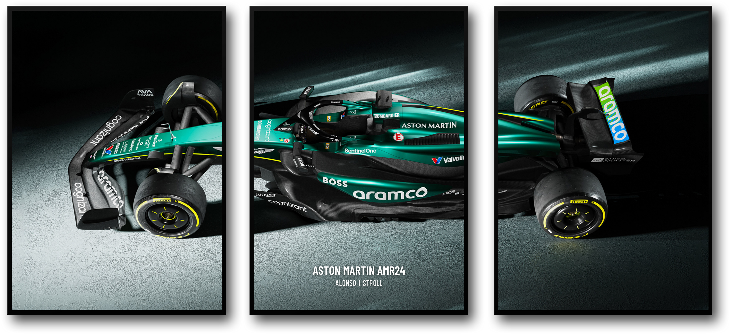 Aston Martin AMR | 3-Piece F1 Art – Wall Of Art Studio