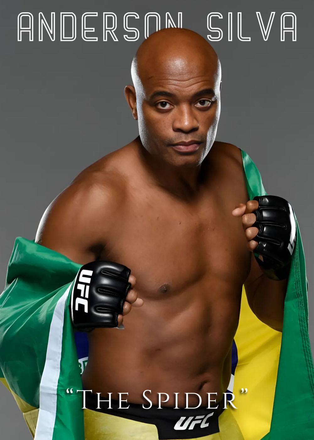 Anderson Silva UFC Poster  'The Spider' MMA Legend Wall Art