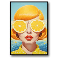 FLORAL GIRL WITH LEMON SUNGLASSES