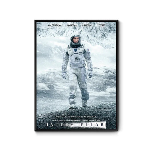 Nordic Style Space Sci-Fi Poster | Interstellar Canvas Wall Art | Science Fiction Movie Art Decor