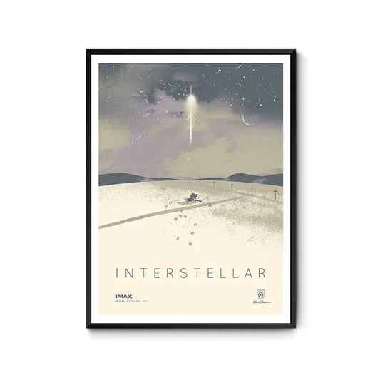 Interstellar Sci-Fi Movie Poster | Nordic Style Canvas Art | Space Theme Wall Decor | Home Printing
