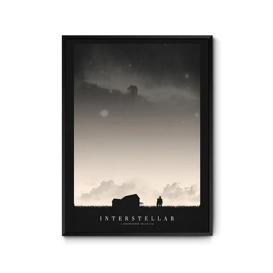 Interstellar Poster | Nordic Style Space Sci-Fi Canvas | Wall Art Home Decor | Movie Theme Print