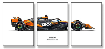 Lando Norris McLaren MCL39 | 2025 F1 Triple Panel | Vibrant Collector's Edition