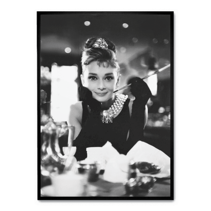 Audrey Hepburn Poster | Breakfast at Tiffany's Wall Art | Classic Movie Icon | Vintage Film Decor | Hollywood Legend Print | Timeless Home Decor