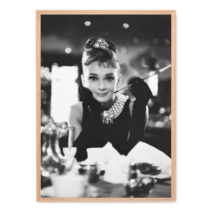Audrey Hepburn Poster | Breakfast at Tiffany's Wall Art | Classic Movie Icon | Vintage Film Decor | Hollywood Legend Print | Timeless Home Decor