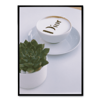 Christian Dior Coffee Art | Poster | Fashion Wall Decor | Luxury Print | Home & Garden Decor