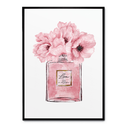 Scentful Elegance | Eau De Parfum Poster | Home Decor | Fragrance Art Print | Stylish Wall Artwork | Gift for Beauty Lovers