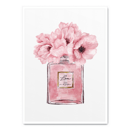 Scentful Elegance | Eau De Parfum Poster | Home Decor | Fragrance Art Print | Stylish Wall Artwork | Gift for Beauty Lovers
