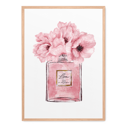 Scentful Elegance | Eau De Parfum Poster | Home Decor | Fragrance Art Print | Stylish Wall Artwork | Gift for Beauty Lovers
