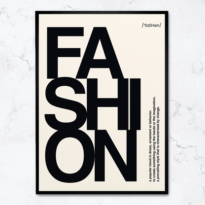 Modern Fashion Typography | Art Print Poster | Home Decor Wall Art | Stylish Interior Design | Inspirational Words