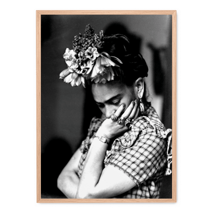 Frida Kahlo Portrait | Floral Accents | Art Poster | Mexican Artist | Wall Decor | Vibrant Colors | Home and Garden Decor