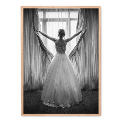 Girl Looking Out of Window Poster | Wall Art | Home Decor | Visual Artwork | Prints