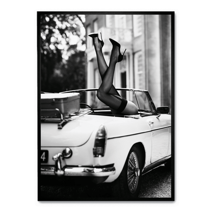 High Heels Art Print Poster | Fashionable Car Interior Decor | Stylish Wall Art for Home & Garden Decor