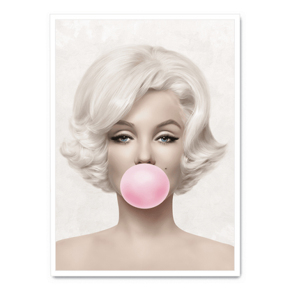 Marilyn Monroe Bubblegum Poster | Iconic Pop Art Wall Decoration | Vibrant Colors | Home & Office Decor | Classic Hollywood Glamour