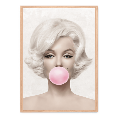 Marilyn Monroe Bubblegum Poster | Iconic Pop Art Wall Decoration | Vibrant Colors | Home & Office Decor | Classic Hollywood Glamour