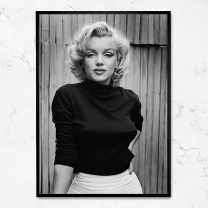 Marilyn Monroe Vintage Glamour | Iconic Hollywood Legend | Art Print Poster | Classic Movie Star Wall Decor | Timeless Celebrity Portrait