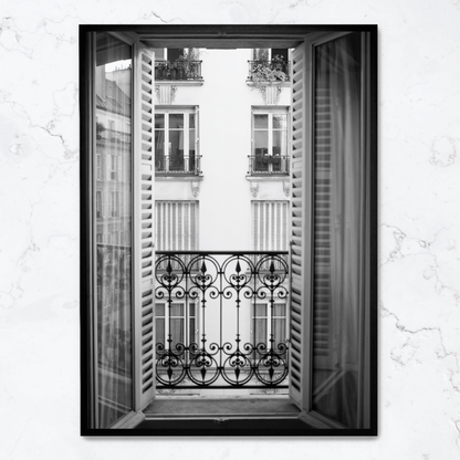Paris Scene | Architectural View | Window Art | Artistic Decor | Poster