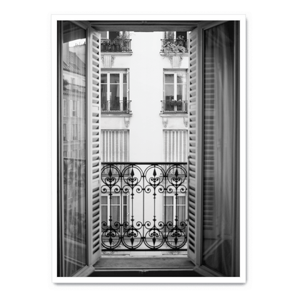 Paris Scene | Architectural View | Window Art | Artistic Decor | Poster