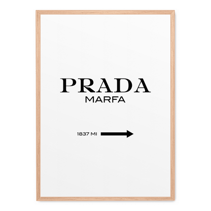 Prada Marfa Art | Modern Fashion Location | Geographical Art Print | Minimalist Wall | Poster Decor | Home Aesthetic