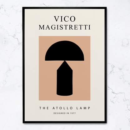 Atollo Lamp Poster | Modern Lighting Art | Home Decor | Sleek Design | Retro Style | Elegant Decor | Artistic Poster