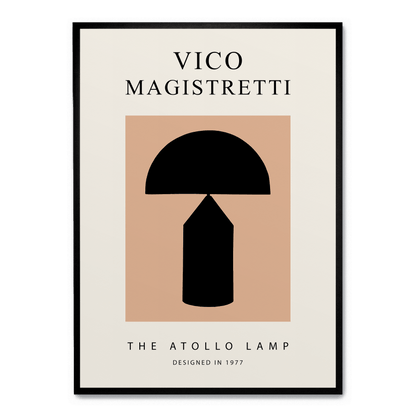 Atollo Lamp Poster | Modern Lighting Art | Home Decor | Sleek Design | Retro Style | Elegant Decor | Artistic Poster