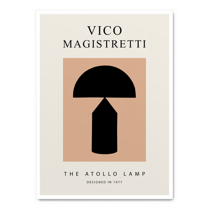 Atollo Lamp Poster | Modern Lighting Art | Home Decor | Sleek Design | Retro Style | Elegant Decor | Artistic Poster