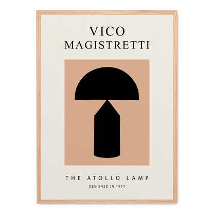Atollo Lamp Poster | Modern Lighting Art | Home Decor | Sleek Design | Retro Style | Elegant Decor | Artistic Poster