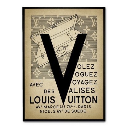 Louis Vuitton | Vintage Poster | Home Decor | Wall Art | Luxury Fashion Print | Artwork | Visual Decor | Timeless Elegance | Collectible Wall Poster