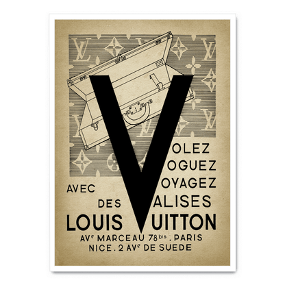 Louis Vuitton | Vintage Poster | Home Decor | Wall Art | Luxury Fashion Print | Artwork | Visual Decor | Timeless Elegance | Collectible Wall Poster
