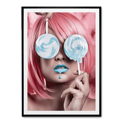 Lollipop Woman | Artistic Wall Print | Vibrant Decor Poster | Eye-Catching Visual Art | Home & Garden Decoration