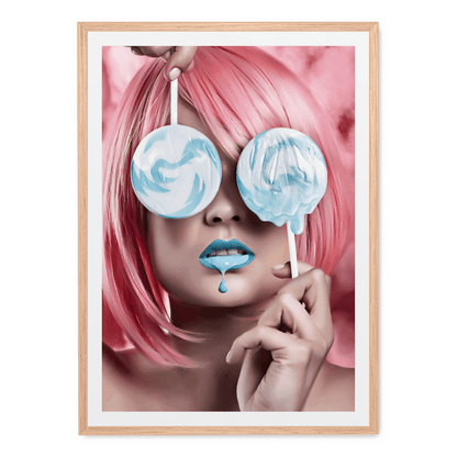 Lollipop Woman | Artistic Wall Print | Vibrant Decor Poster | Eye-Catching Visual Art | Home & Garden Decoration