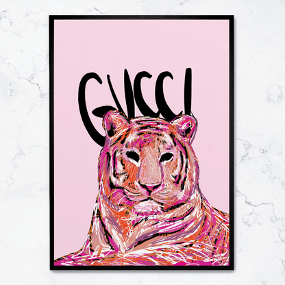 Gucci Tiger Poster | Premium Wall Art | Decorative Artwork | Home Decor | Wildlife Illustration | Fashion-Inspired Design | High-Quality Print