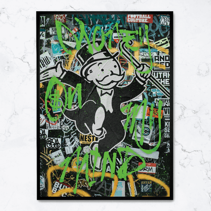 Money On My Mind Poster | Inspirational Artwork | Home Decor | Vibrant Colors | Wall Art | Creative Design | Motivational Print | Perfect for Office or Bedroom | Unframed