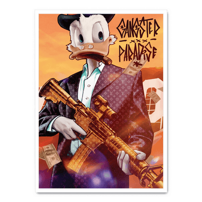Gangster Paradise Poster | Urban Art | Street Scene | Large 24x36 Wall Decor | Home & Office | Vibrant Print