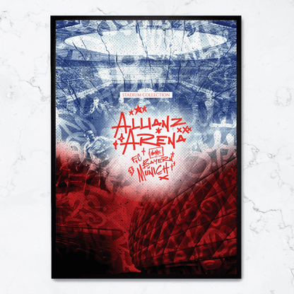 Allianz Arena Poster | Stunning Wall Decor | High-Quality Artwork | Perfect for Home & Office | Football Stadium Design