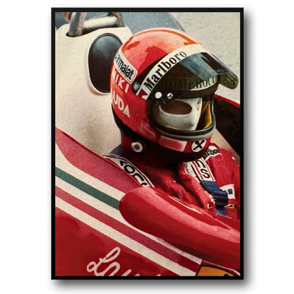 Monaco Grand Prix 1975 | Vintage F1 Racing Poster | Niki Lauda Ferrari Tribute | Retro Motorsports Wall Art