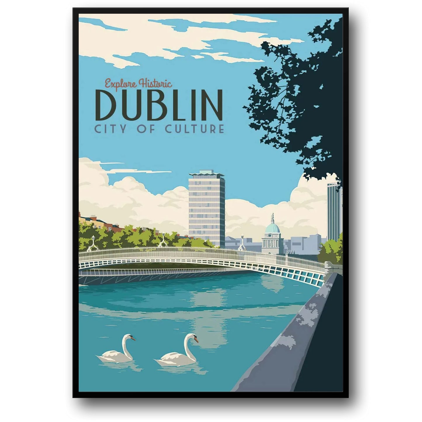 Dublin | Cultural Landmarks | Ireland Exploration | Artistic Journey | Poster