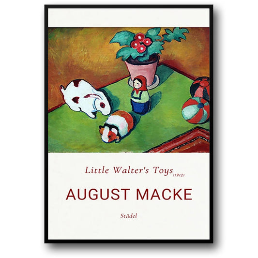 August Macke Poster | Little Walter's Toys 1912 | Vintage Art Reproduction | Wall Decor | Gift for Art Lovers