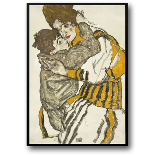 Egon Schiele | A Mother's Love for Her Child | Art Nouveau Print | Fine Art Poster | Wall Decor