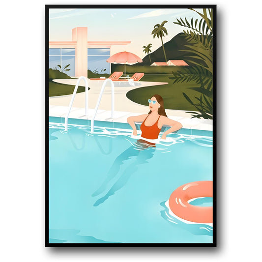 Serene Poolside Scene | Relax by the Pool