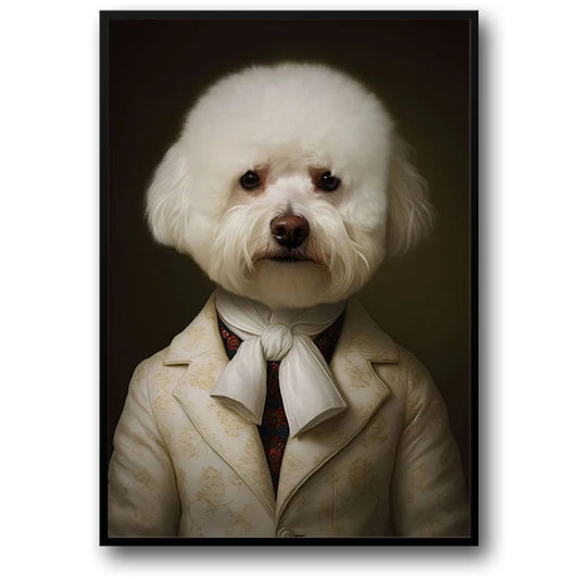 Vintage Suit Bichon Frise | Timeless Style Decor