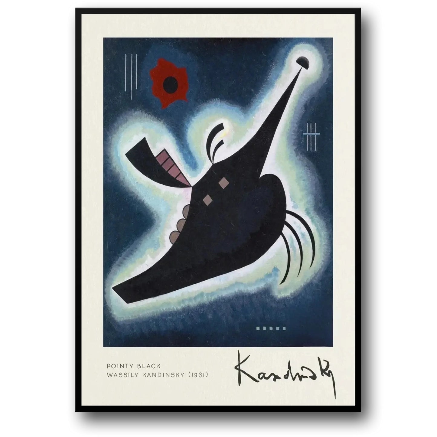 Kandinsky | Pointy Black 1931 | Abstract Art