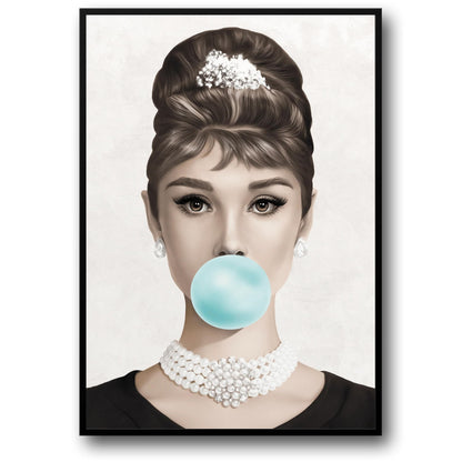 Audrey Hepburn | Vintage Pop Art | Black & White Retro Glamour