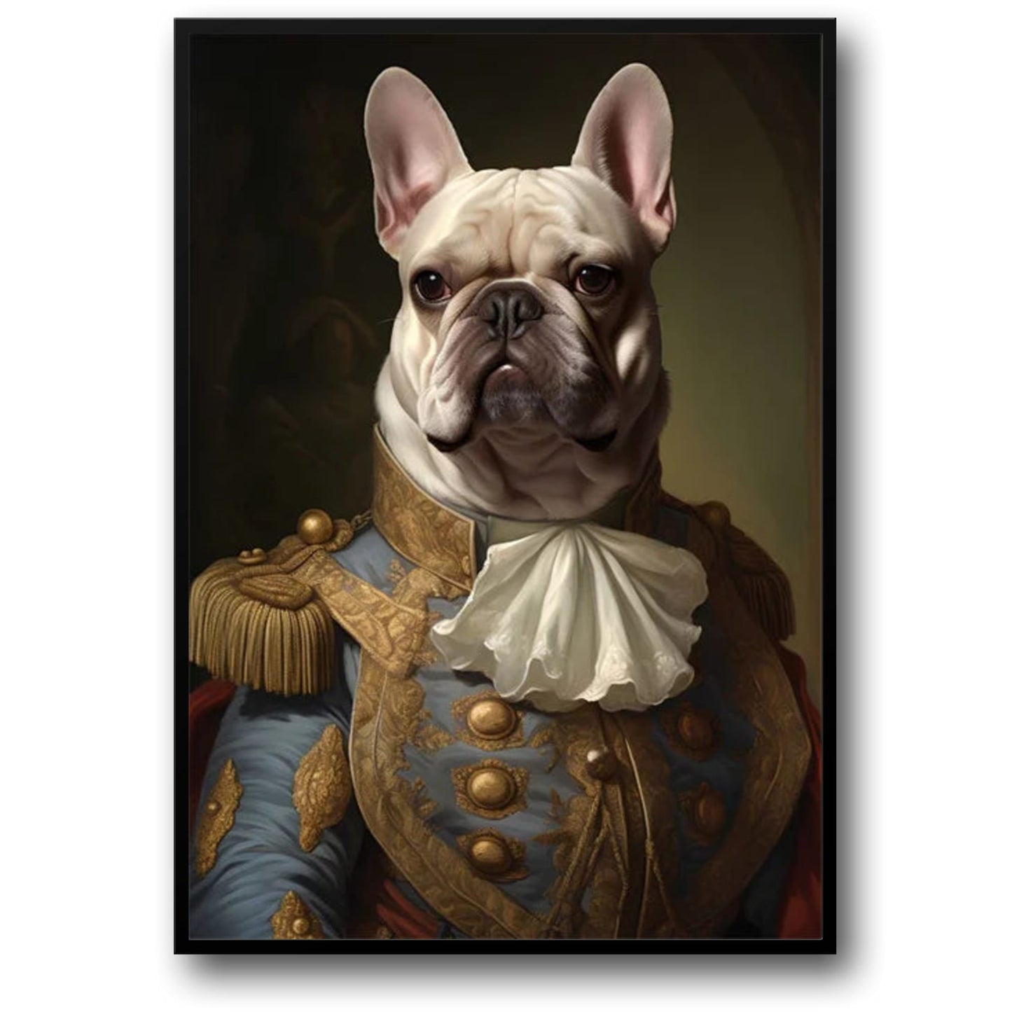 Blueblood's Gaze | French Bulldog in Military Uniform