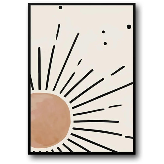 Minimalist Sunburst | Radiant Sun Design