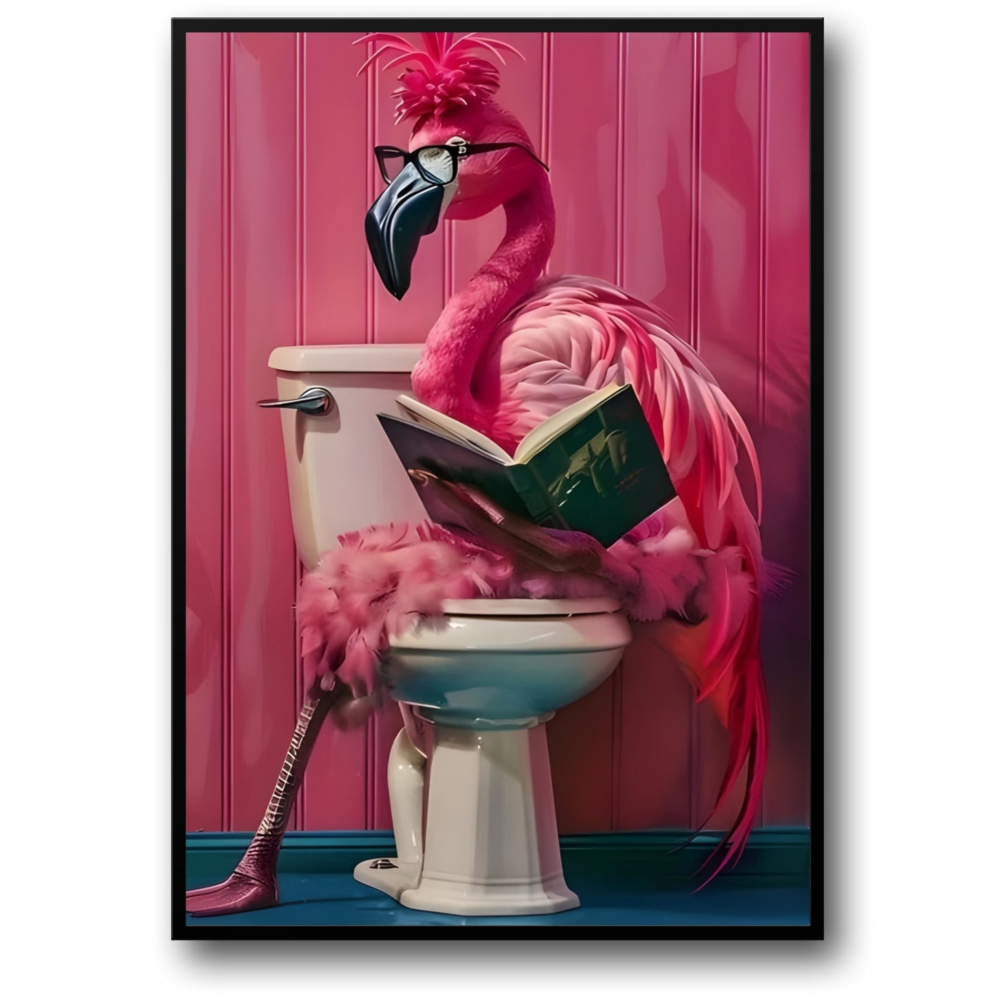 Royal Punk Flamingo with Glasses
