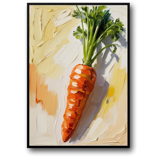 Carrot Poster | Vibrant Vegetable Artwork for Kitchen Decor | Home & Garden Decoration | Colorful and Stylish Wall Art