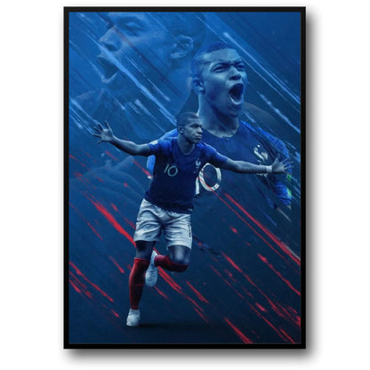 Kylian Mbappe #4 | Celebration |Sport Poster | The Speed, Skill, and Spirit of a Football Legend